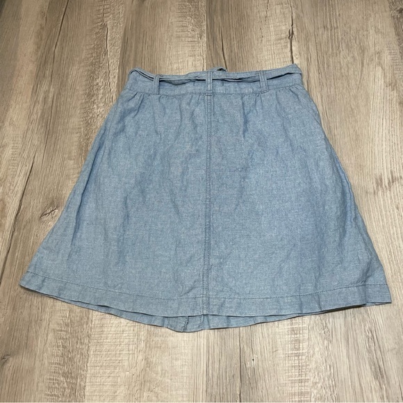 Madewell Denim‎ Button-Front Tie Mini Skirt Sz 2 - Picture 8 of 8